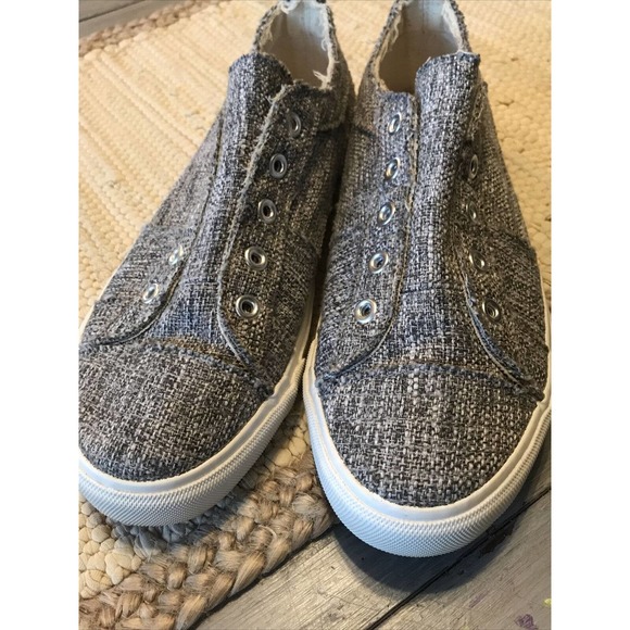 Corkys Babalu Tweed Gray Slip On Casual Sneakers Shoes Womens Sz 8 - Picture 4 of 8